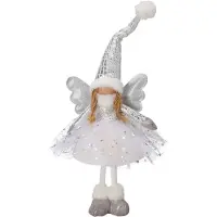 Nampook Engelmeisje met led 50 cm zilver