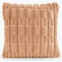 Fitizzio Boho Pluche Kussenhoes 40x40 cm - Beige Decoratief