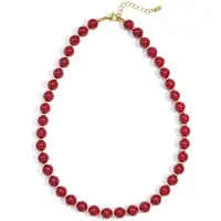 Yehwang Acryl kralen ketting- Kralen- Karmozijn rood