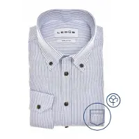 Ledub Zakelijk overhemd Modern Fit New blauw