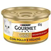 Purina Goud Gourmet Bocaditos In Kippenleversaus 24x85g Kattenvoer