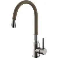 Alveus Mintas - Keukenkraan met flexibele arm, geborsteld rvs/beige 1144429