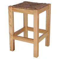 Wellhome Lage Vierkante Rustieke Houten Bank 32.5x32.5x48.5 Cm