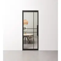Barnwoodweb Taatsdeur 6 vaks modern met helder glas in standaard maten