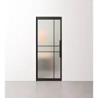 Barnwoodweb Taatsdeur 6 vaks modern met mat glas in standaard maten