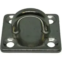 Goldenship Square Eye Plate 10 Units Zilver 6 mm