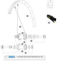 Mavic Ksyrium Pro Ust Disc 19c Voorvelg
