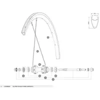 Mavic Ellipse Rear Axle And Fork Supports Lagers