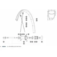 Mavic Ksyrium Elite 2016-17 Trasero Izquierdo 10 Unidades Spaken