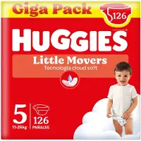Huggies Little Movers baby luiers, Maat 5 (11 tot 25 kg), 126 luiers met Disney designs, Giga pack