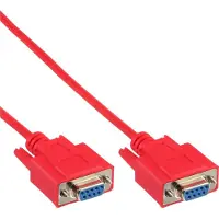 Intos Premium seriële RS232 null modemkabel 9-pins SUB-D (v) - 9-pins SUB-D (v) / gegoten connectoren - 3 meter