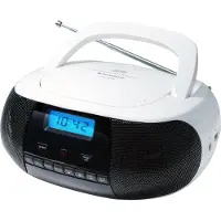 Sunstech CRUSM400WT Draagbare Radio CD met PLL FM-tuner om optimaal van al uw muziek te genieten, of deze nu op CD staat of op