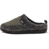 Nuvola Nuvola. Huisschoen 'Zueco New Wool' donkergroen