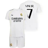 Real Madrid 25/26 Vinicius Home Short Sleeve Set Wit 12 Years Kinderen