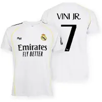 Real Madrid 25/26 Vinicius Home Short Sleeve T-shirt Wit 2XL Man