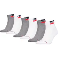 Levi's Enkelsokken grijs / rood / zwart / wit