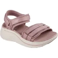 SKECHERS Dames Max Cushioning Elite 2.0 Sandalen Jessie roze (41), 3 tot 5 cm, Klittenband, Casual 141617