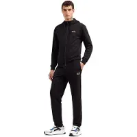 Emporio Armani Heren Trainingspak Core Identity zwart (XS), Casual, Sportief, Katoen, Meerdere sporten, Lange mouwen 8NPV62_PJVRZ