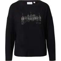 Comma Shirt zwart / wit
