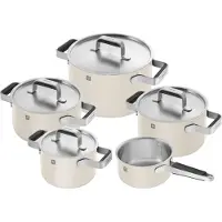 Zwilling Pure kookgerei set, 5-delig, 18/10 roestvrij staal, ivoorkleur