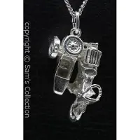 MOOYE ® - Collectie Zilveren Harley Motor zijspan ketting hanger
