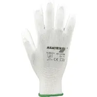 Asatex Handschoen | maat 10 wit | EN 388 PSA-categorie II | nylon met polyurethaan | 12 paar - 3700/10/70