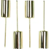 Magni kaarsenhouders goud 2,3 x 11 cm metaal 4-set