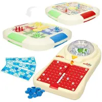 Colorbaby 3 In 1 Parchis-oca And Electronic Bingo Board Game Beige Kinderen