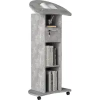 Hioshop RedolaM kantoor wandkast met tafelblad, lessenaar 1 lade 2 planken beton decor.