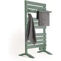 Create - Elektrische handdoekhouder 500W - Sage - Met poten - Met legbord 3 spijlen - WARM TOWEL