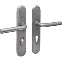 Intersteel Achterdeurbeslag ovaal Aurano PC 72mm RVS getrommeld