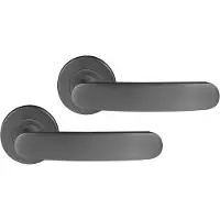 Differnz | Eindhoven deurkruk | rond rozet | gun metal
