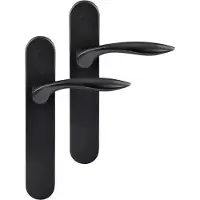 Differnz | Groningen deurkruk | ovaal schild | sleutel 56 mm | zwart
