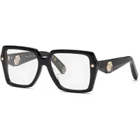 Philipp Plein Bril VPP192 55/15/140 Glanzend Zwart Acetaat VROUW VPP192