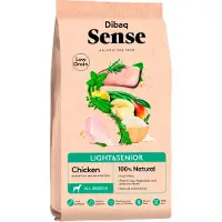 Dibaq Sense Low Grain Light & Senior Kippenvoer Voor Honden 2kg