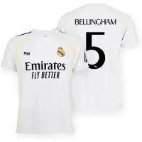 Real Madrid 25/26 Bellingham Home Short Sleeve T-shirt Wit S Man