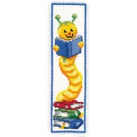 Vervaco - Bladwijzer kit - Boekenworm - PN-0011261 - Borduren - Borduurpakket - Borduurpakket volwassenen - Borduurpakket kind