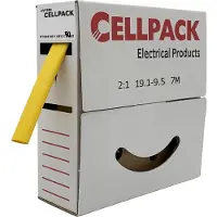 Cellpack 127085 Krimpkous zonder lijm Geel 19.10 mm 9.50 mm Krimpverhouding:2:1 7 m