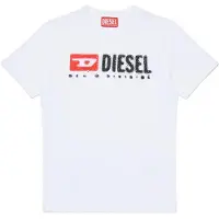 Diesel T-shirt wit Jongens Katoen Ronde hals Printopdruk - maat 140