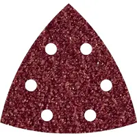 Wolfcraft 1851000 5 Patins Auto-agrippantes Delta 95 Mm, Perforés, Corindon Grains 60