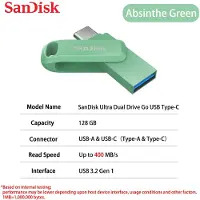 SanDisk Ultra Dual Drive Go USB 128GB USB flash drive USB Type-A / USB Type-C 3.2 Gen 1 (3.1 Gen 1) Groen