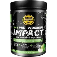 Gold Nutrition Pre-workout Impact Energiepoeder Groene Appel 400g