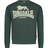 Lonsdale Sweatshirt 'Go Sport' ecru / blauw / spar / rood