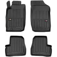 Frogum No.77 Automat / Vloermat - 3D Pasvorm - Geschikt voor Peugeot 206 1998-2012 - TPE Rubber - 4-delig - Hoge Rand 6cm - Zwart