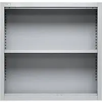 Schäfer Shop bovenschap MS, 2 OH, B 800 x D 400 x H 800 mm, plaatstaal, aluminium wit