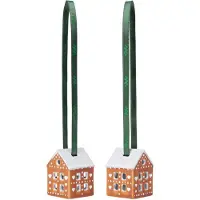 Kähler Gingerbread kerstdecoratie 5 cm 2-pack Bruin