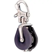 WICHARD Opening Pulley With Carabiner Zilver 18 mm