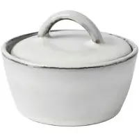 Broste Copenhagen Nordic Sand Kom Met Deksel - Serveerkommen Steengoed White - 14533516