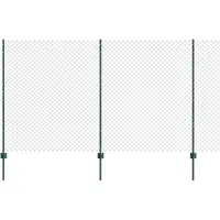 vidaXL gaashek met palen 10 x 1,4 m PVC-Coated Staal Groen Mesh
