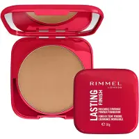 Rimmel Stichting, Lasting Finish Powder Foundation (007 Goudbeige)